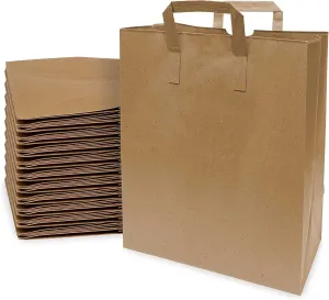 12x7x14 Large Flat Handle Paper Bags