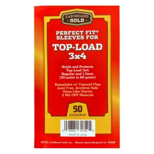 2,500ct Perfect Fit Graded Cards Sleeves - 20pt-60pt Size - Cardboard Gold