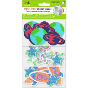 3D Foam Fun Glitter Stickers Outer Space