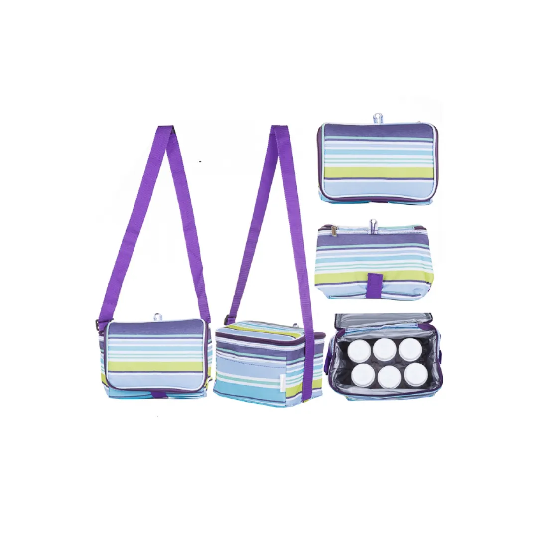 Autumnz Fun Foldaway Cooler Bag (Roman Stripes)