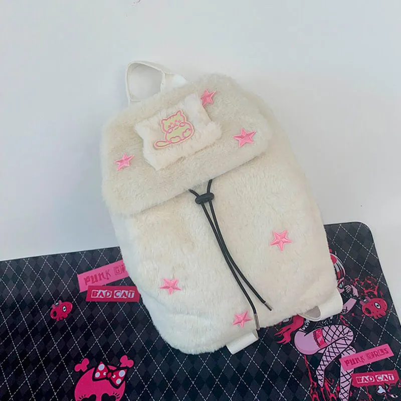 benpaolv Plush Y2K Cute Cat Backpack