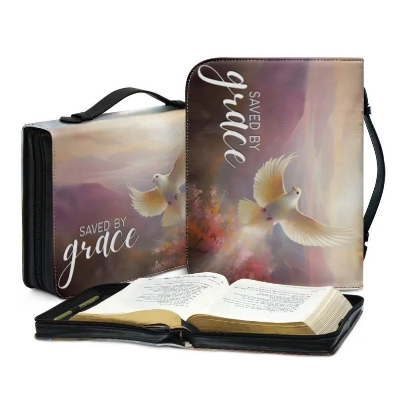 Bible Cover with Inspirational Psalm Verse - Customizable Name - Faith-Inspired Design with Dove & Rustic Imagery, CAB08270224.