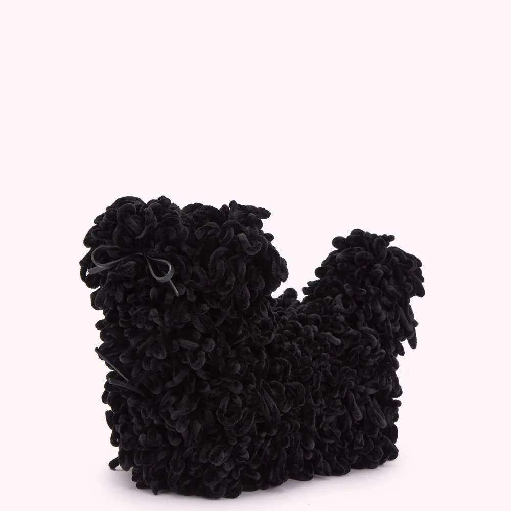 BLACK COLLECTIBLE DOOGLE DOG HANDBAG