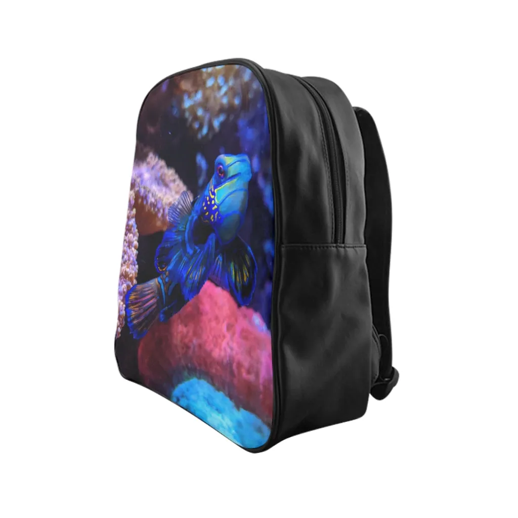 Blue Fish School Backpack