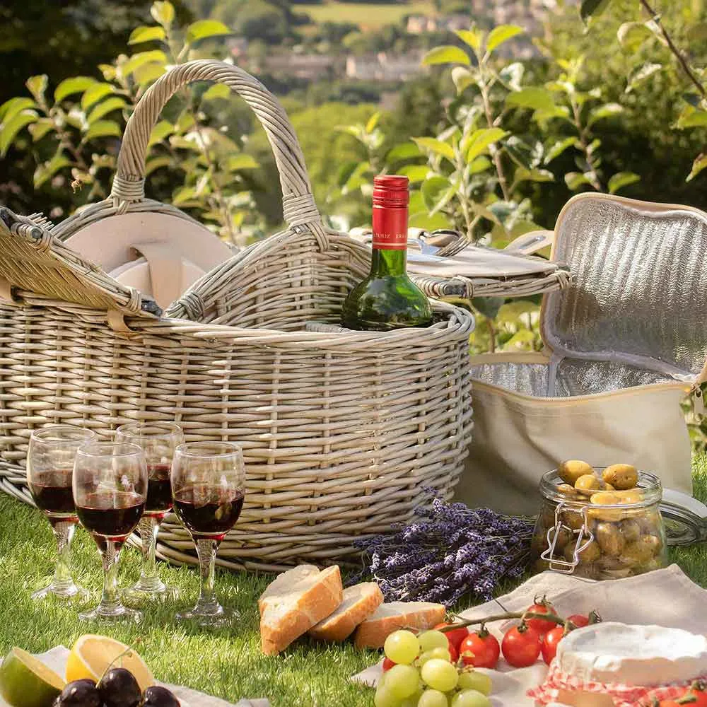 Boat Picnic Basket Hamper Fully Fitted  in Beige 030 by Willow