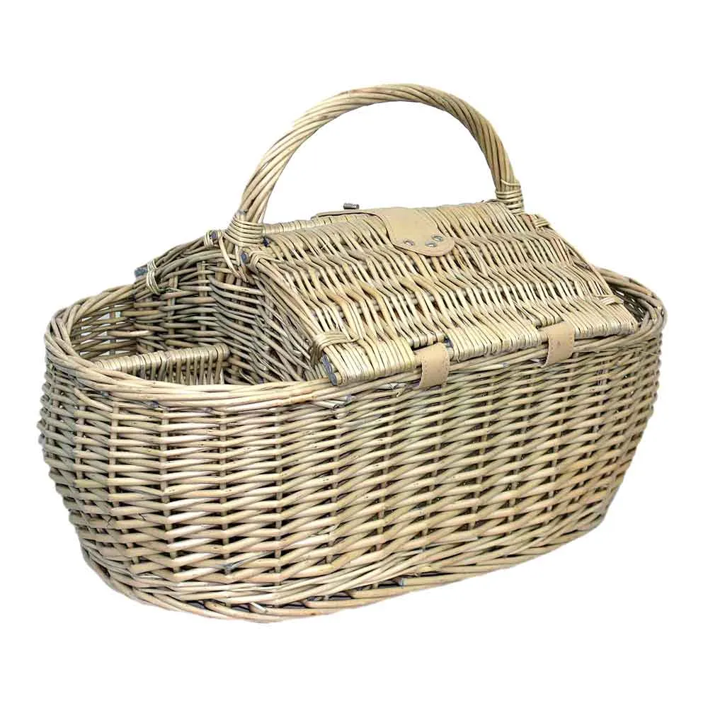 Boat Picnic Basket Hamper Fully Fitted  in Beige 030 by Willow