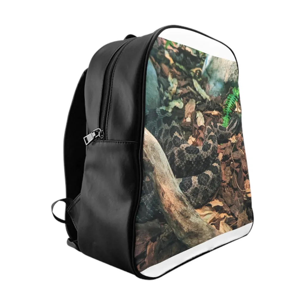 Brown Black Snake School Backpack