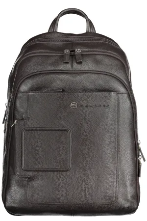 Brown Leather Men Backpack