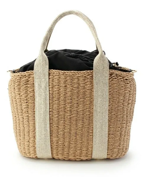 Casual Satchels Rattan Straw Tote Bag