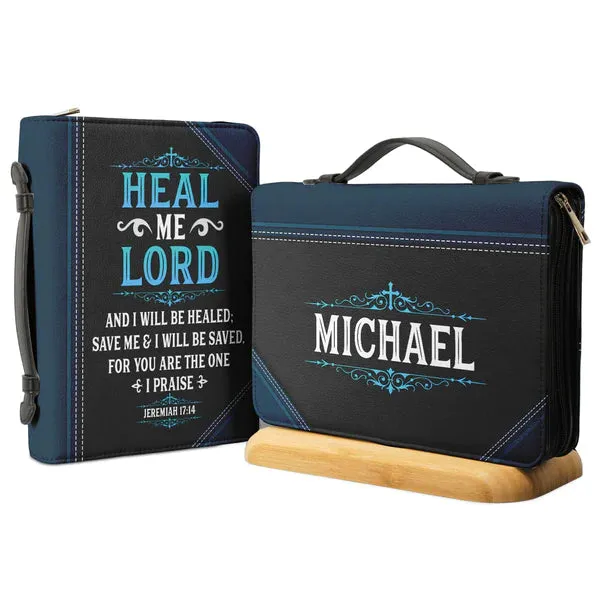 Christianart Bible Cover - Heal Me Lord And I Will Be Healed Jeremiah 17:14 - Personalized Bible Cover - Bible Cover For Men - CABBBCV14070324.