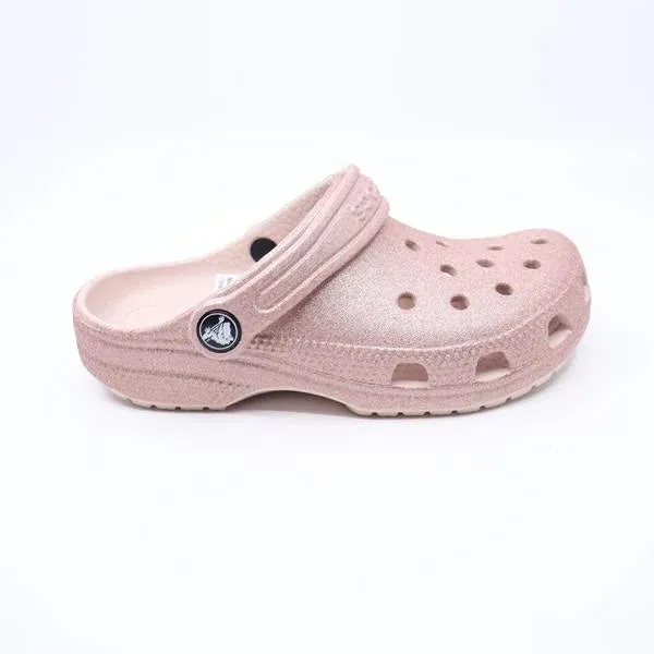 Classic Glitter Clog Toddlers - quartz