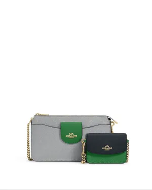 Coach Poppy Crossbody With Card Case In Colorblock