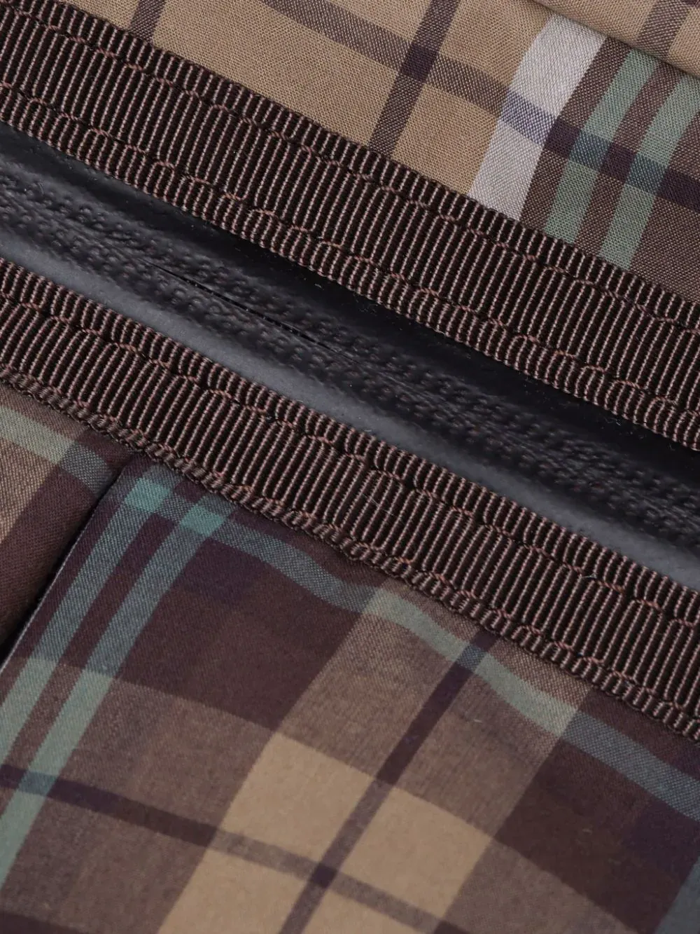 Cotton Check 3 Layers Porter Crossbody