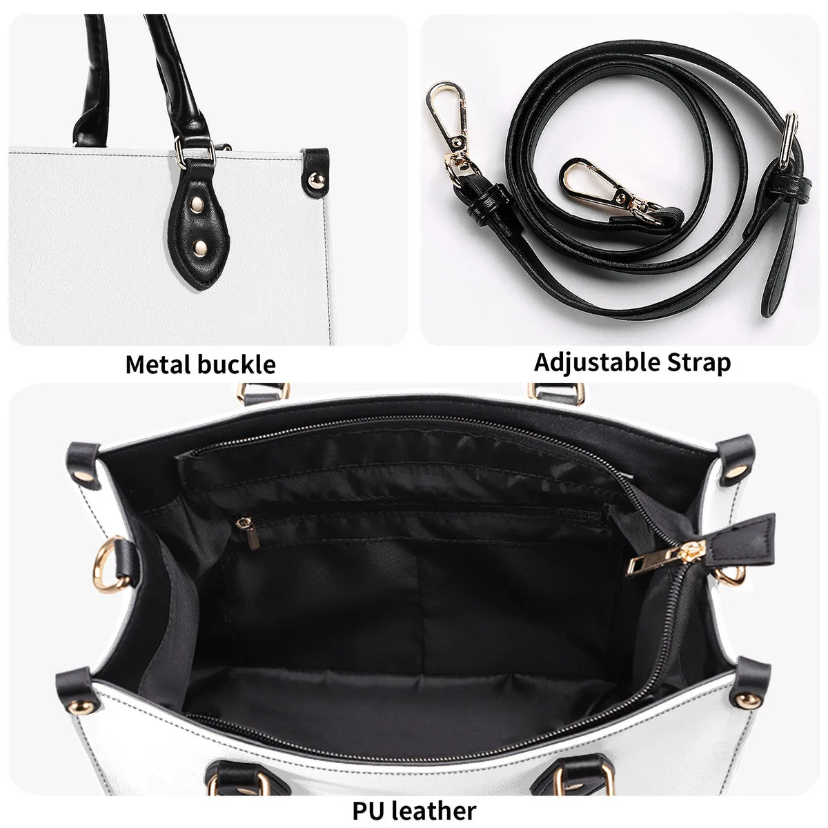 Create Your Own Luxury Women PU Leather Handbag-Various Sizes