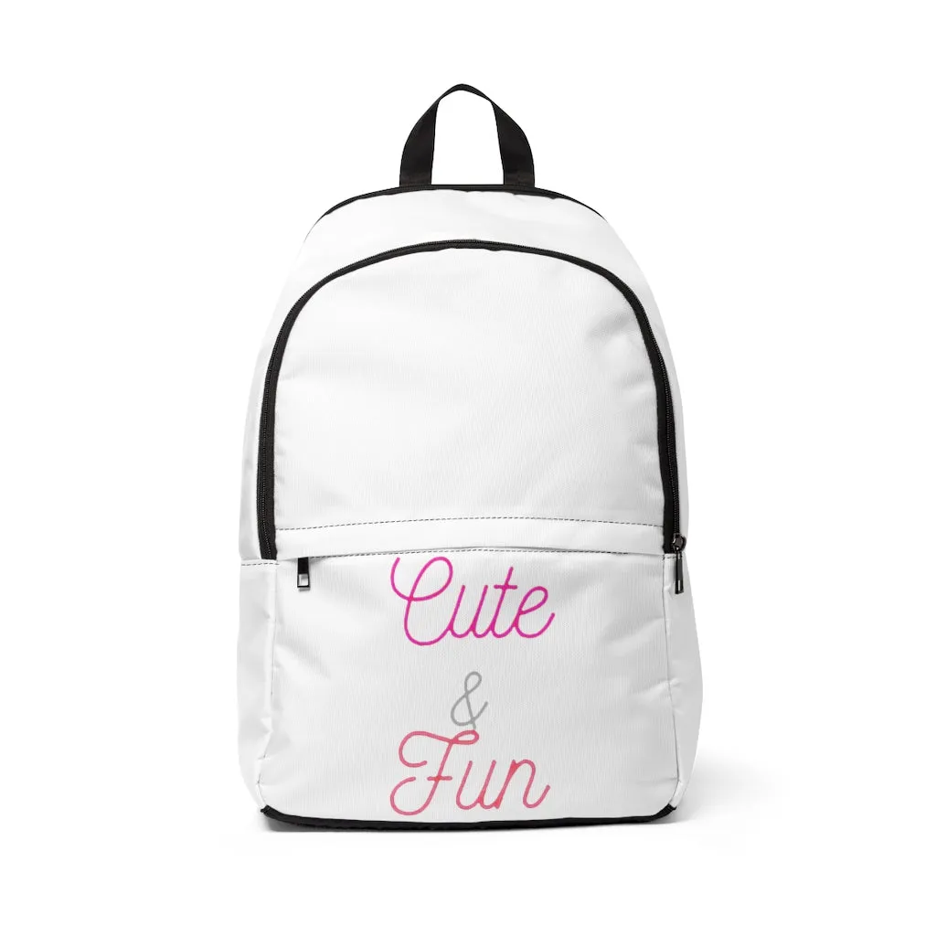 Cute and Fun Unisex Fabric Backpack