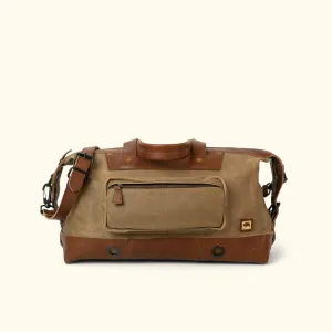 Dakota Waxed Canvas Weekend Bag | Field Khaki w/ Chestnut Brown Leather