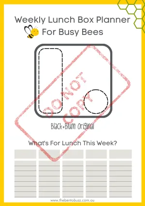 Download & Print Lunch Box Planner - Black Blum Original