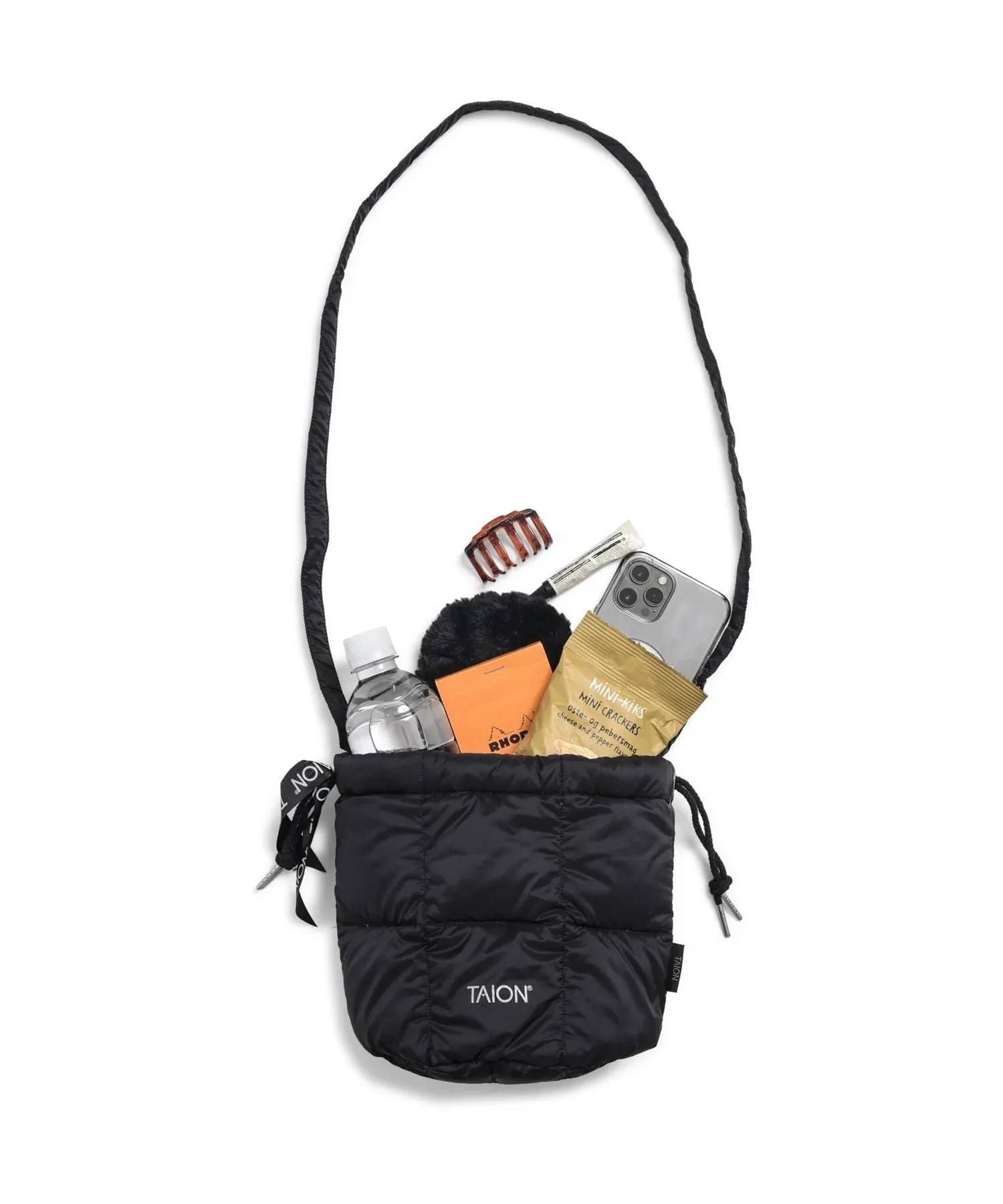 Draw String Down Bag Small | Black