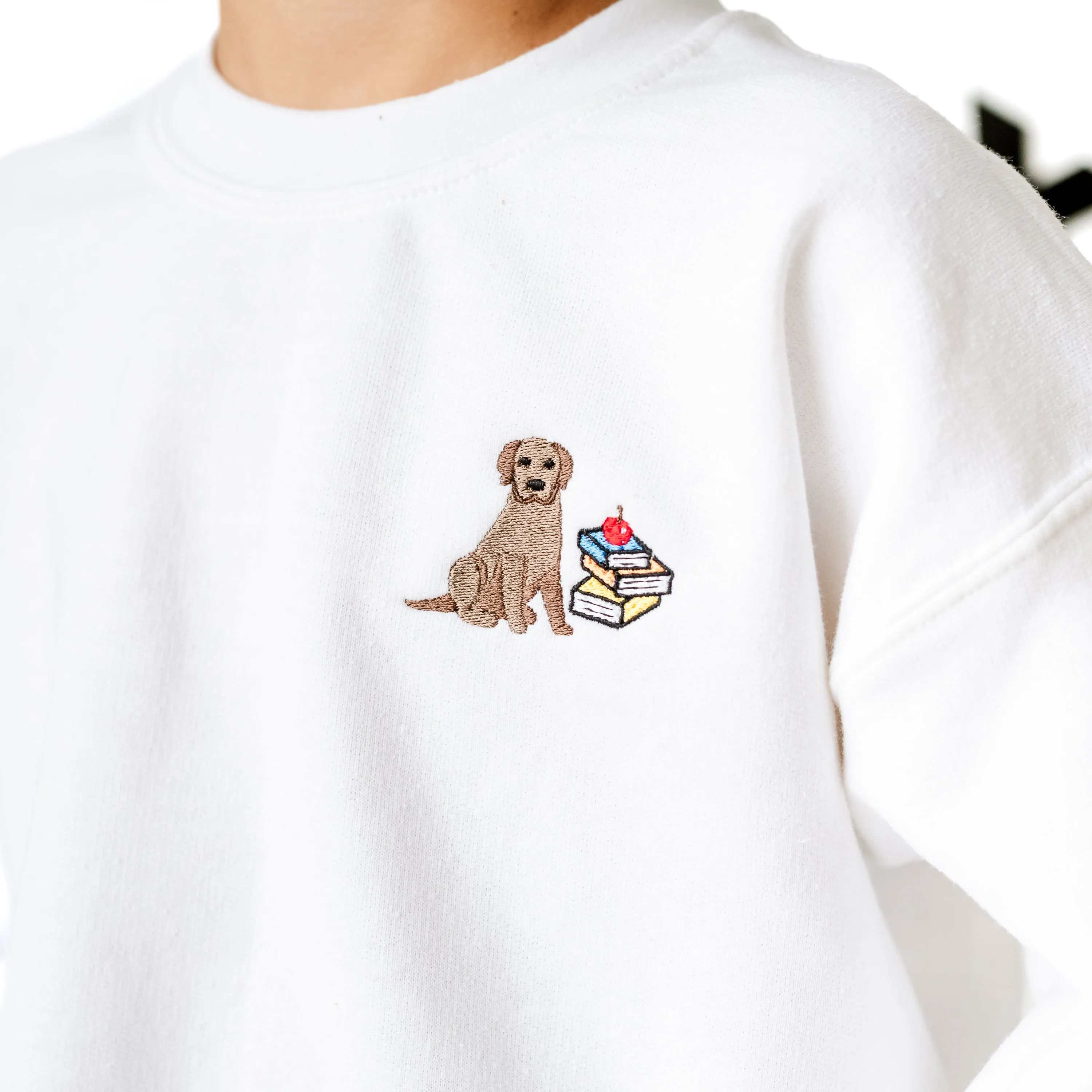 EMBROIDERED - SCHOOL PUP - Child Sweater