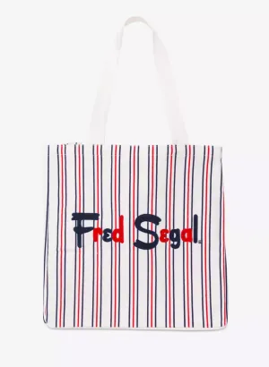 EMBROIDERED STRIPE TOTE