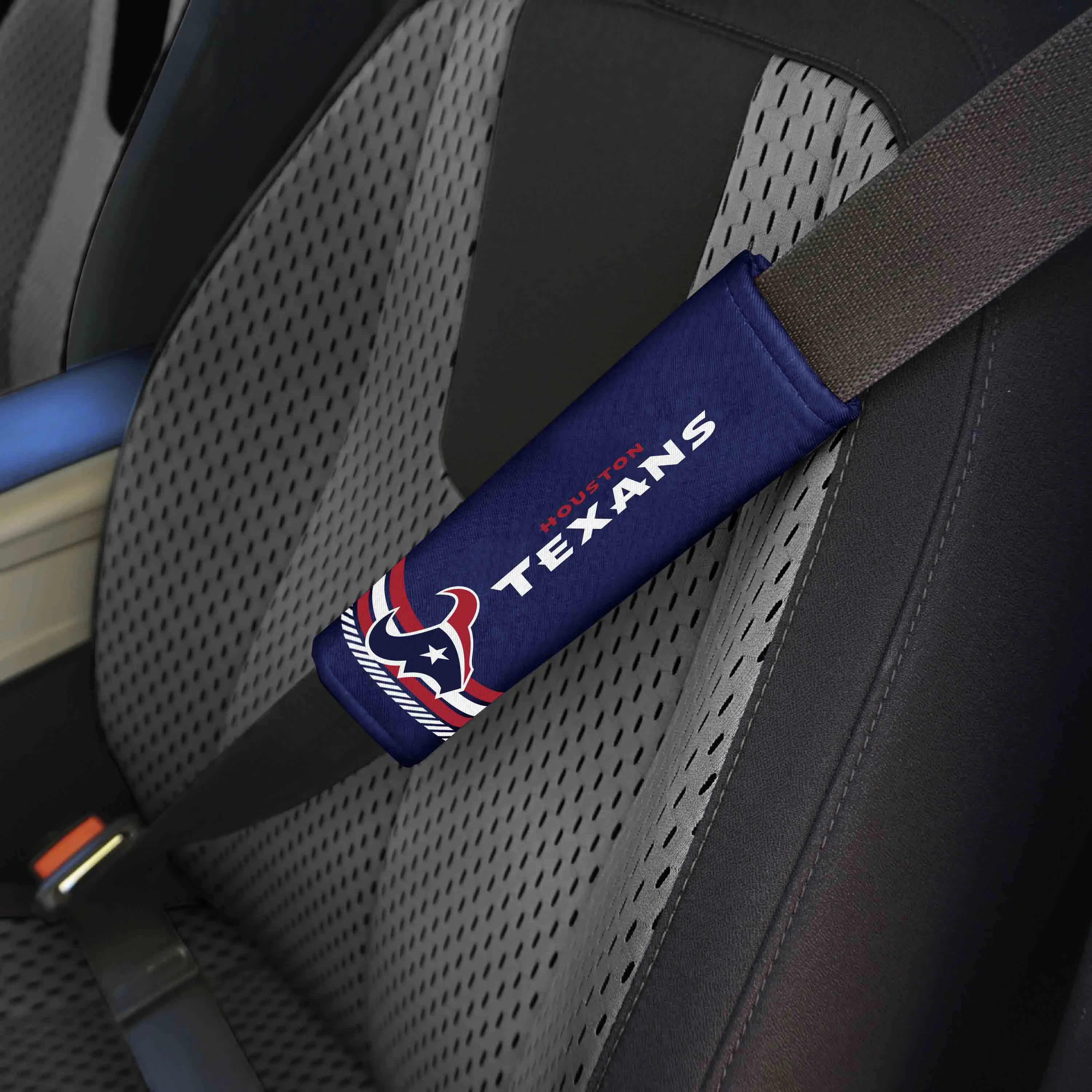 Fanmats Houston Texans Team Color Rally Seatbelt Pad - 2 Pieces