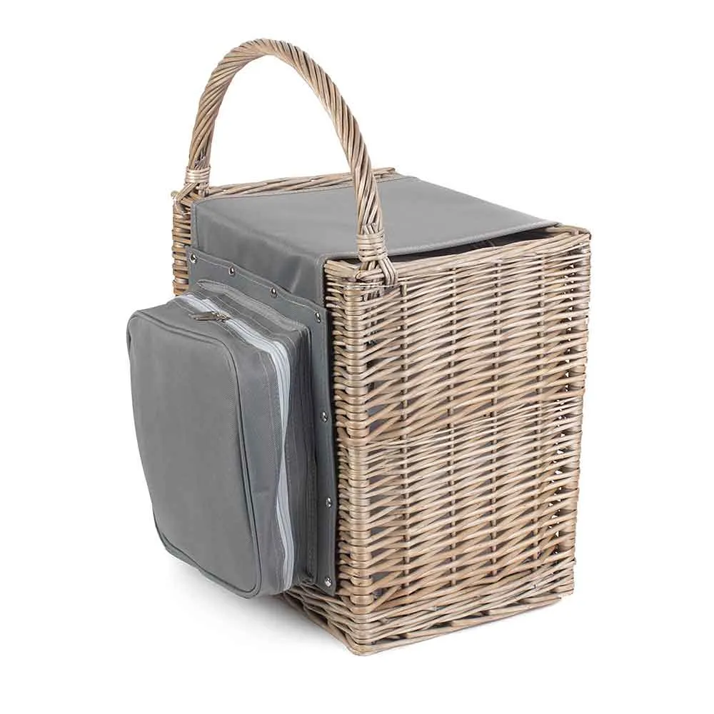 Fully Fitted Picnic Basket Hamper in Grey Two Person 098 by Willow