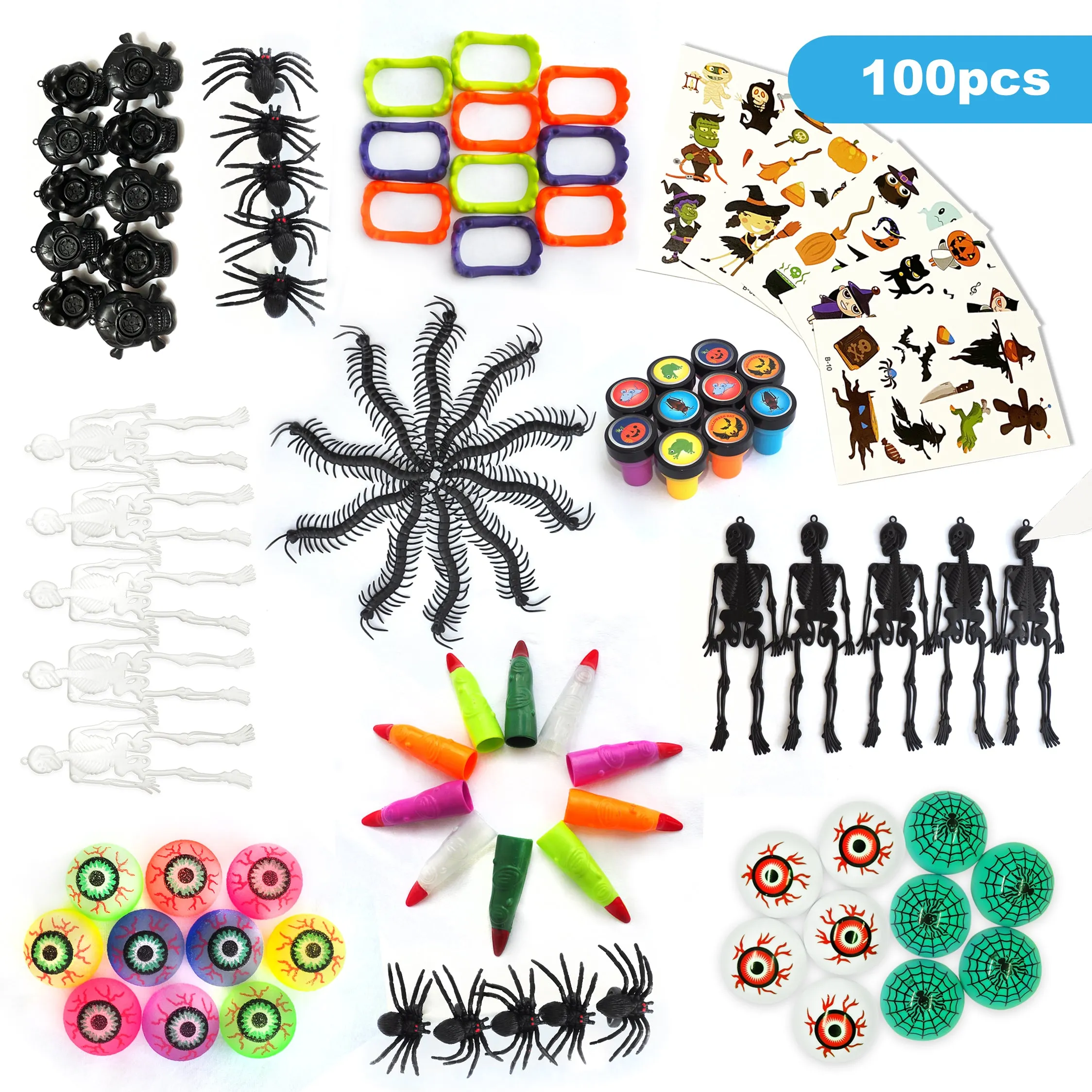 Halloween Party Favors Trinkets Kids - Carnival Prizes Toys Bulk - Pinata Filler Toy Assortment - Halloween Treats - Classroom Treasure Chest Boys Gir