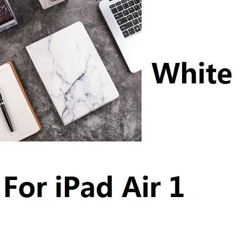 Hard Marble Pattern PC Material Support Protective Cover Case For iPad Air 1 2 Mini 1234 iPad 234 iPad 2017 2018 9.7inch