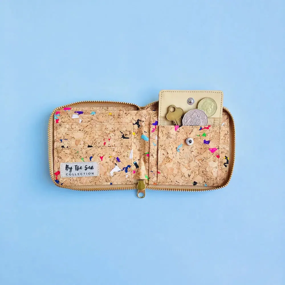 Ingy zipper cork wallet By The Sea Collection