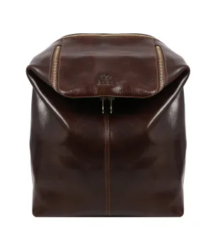 Leather Backpack for Women - A Bend in the River