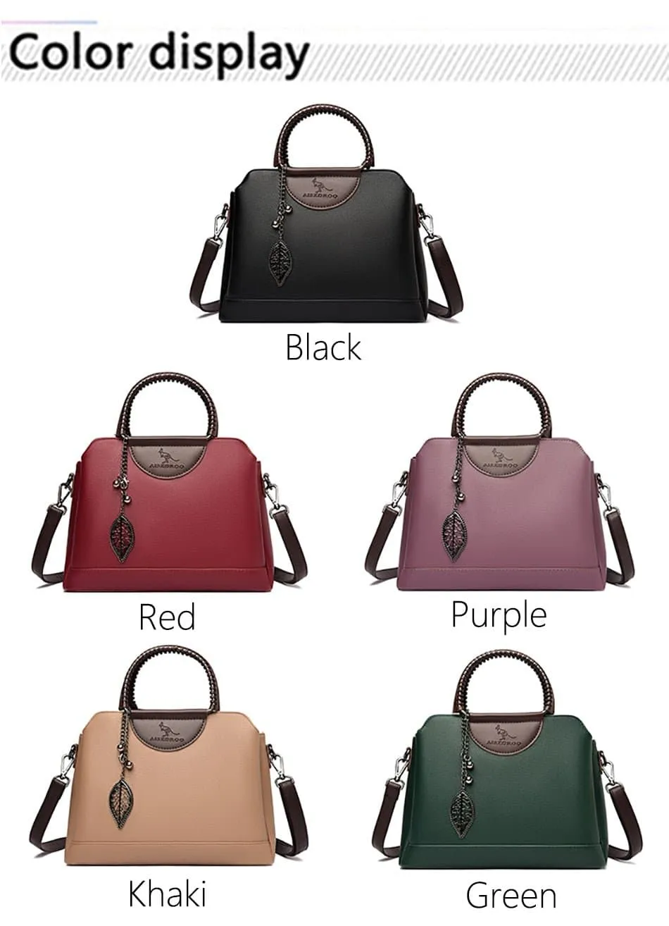 Leather Ladies Handbag with Ample Storage and Easy Zipper Closure