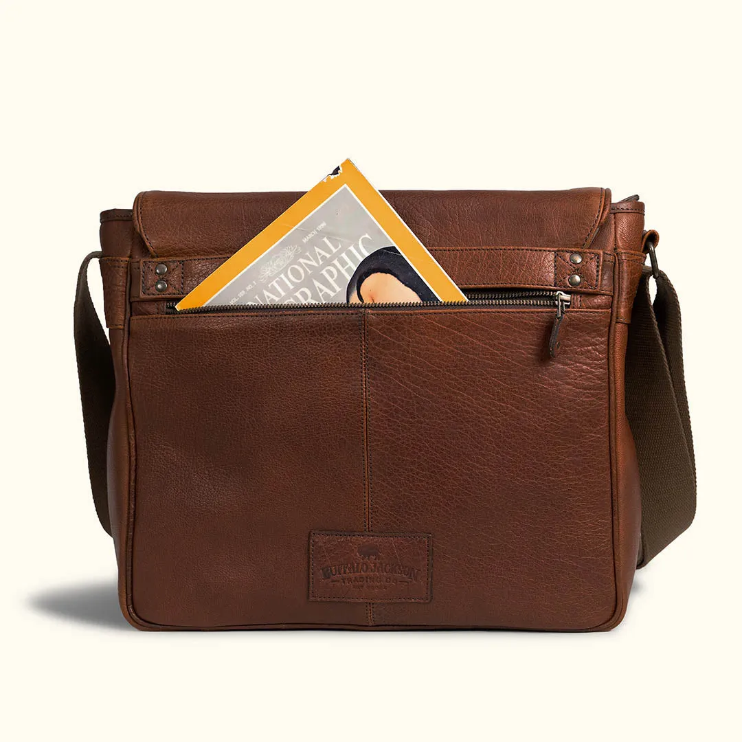 Limited Edition Roosevelt Buffalo Leather Messenger Bag | Buffalo Grain