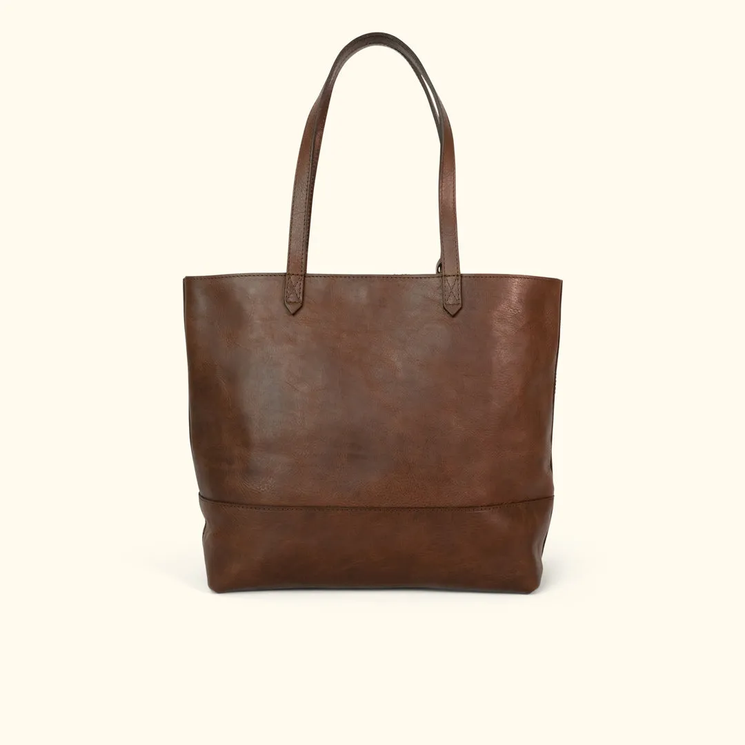 Madison Leather Tote Bag | Dark Hazelnut