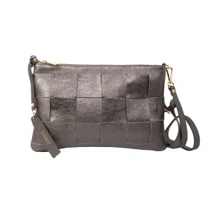 Maia Clutch & Crossbody Bag - Metallic Gray