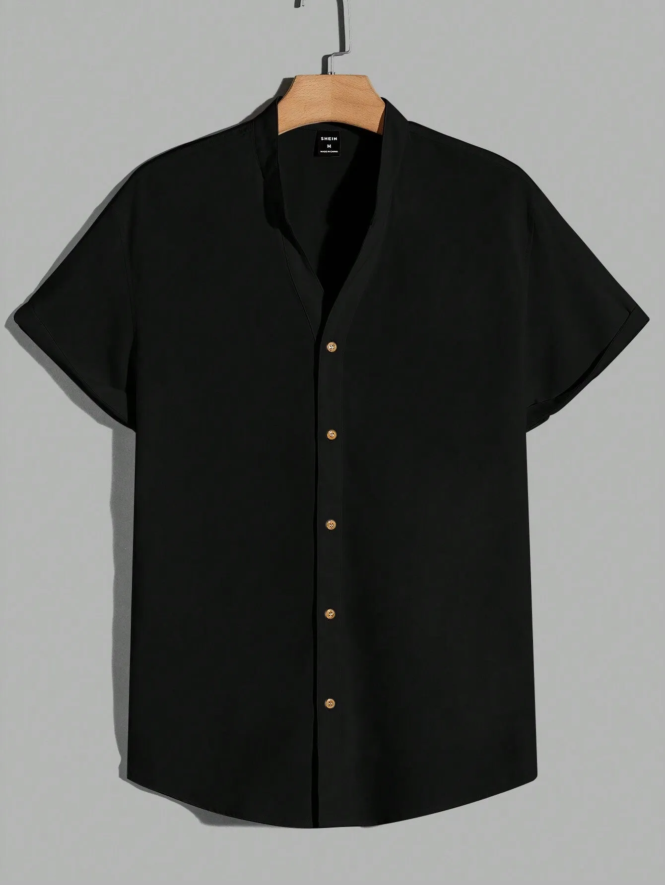 Manfinity Homme Men Solid Button Up Shirt