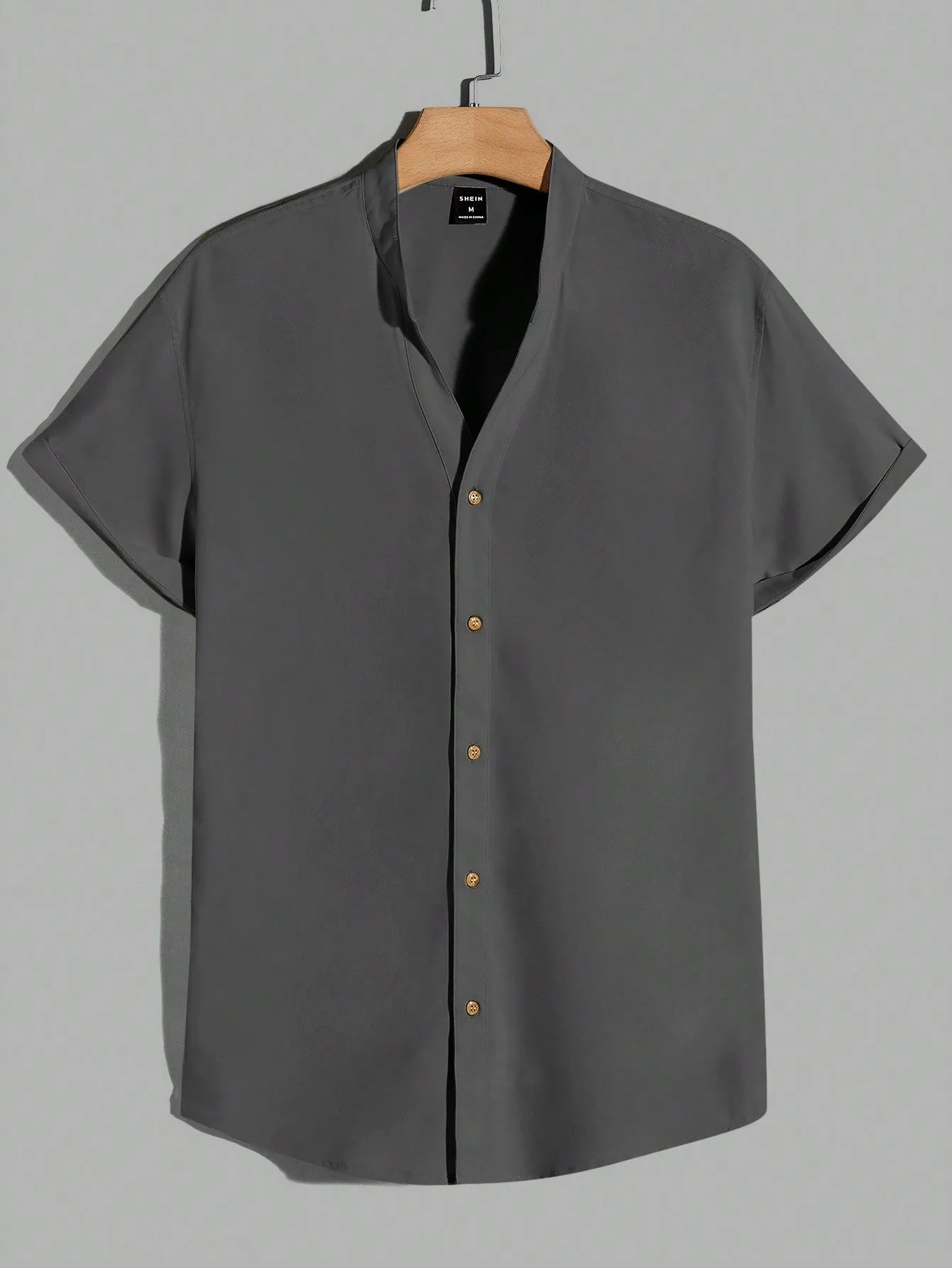 Manfinity Homme Men Solid Button Up Shirt