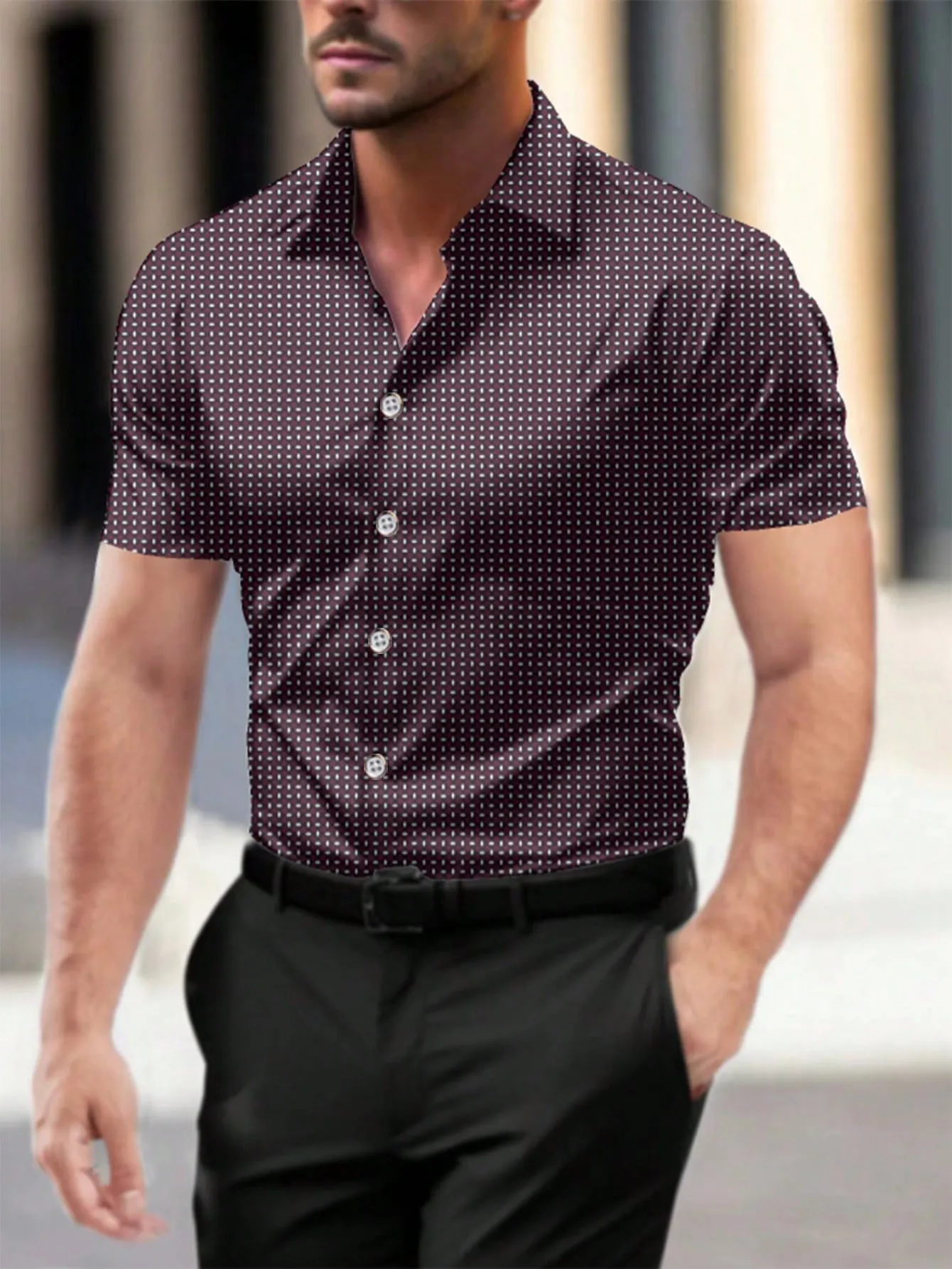 Manfinity Mode Men Allover Print Shirt