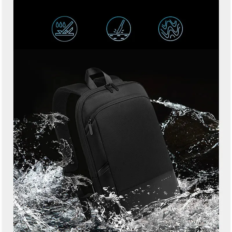 Men Business Waterproof 15.6" Laptop Backpack Fashion Male Classic Fashion Travel Moto&Biker Light Scalable Shoulder Bags