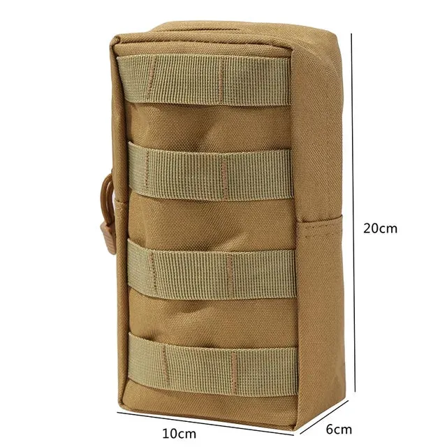 Men Tactical Molle Pouch Belt Waist Pack Bag Small Phone Pocket Military Waist Pack Running Pouch Travel Camping Bags Soft Back