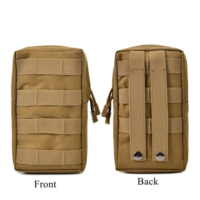 Men Tactical Molle Pouch Belt Waist Pack Bag Small Phone Pocket Military Waist Pack Running Pouch Travel Camping Bags Soft Back