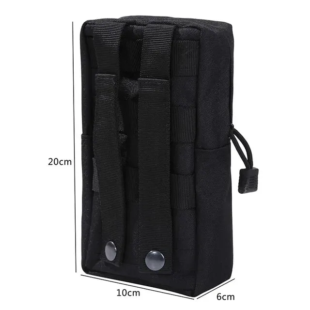 Men Tactical Molle Pouch Belt Waist Pack Bag Small Phone Pocket Military Waist Pack Running Pouch Travel Camping Bags Soft Back