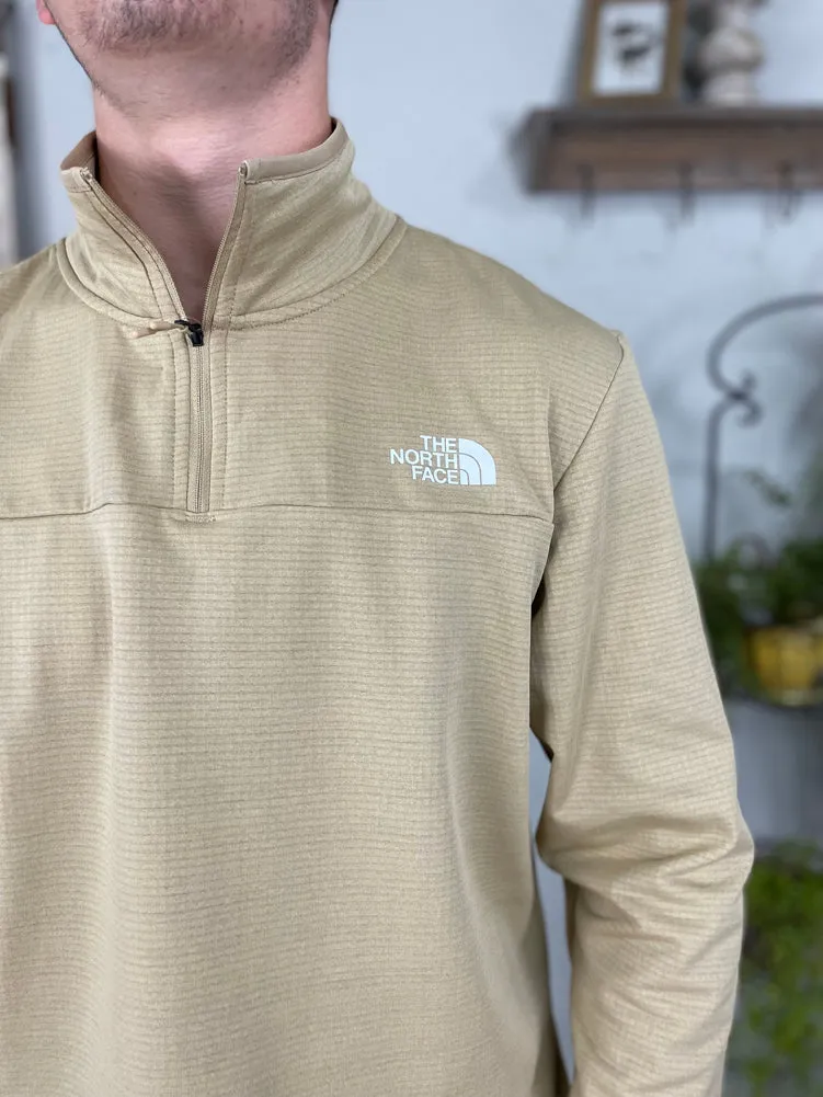 Men's Cedar Trail Grid Fleece 1/4 Zip in Khaki by The North Face