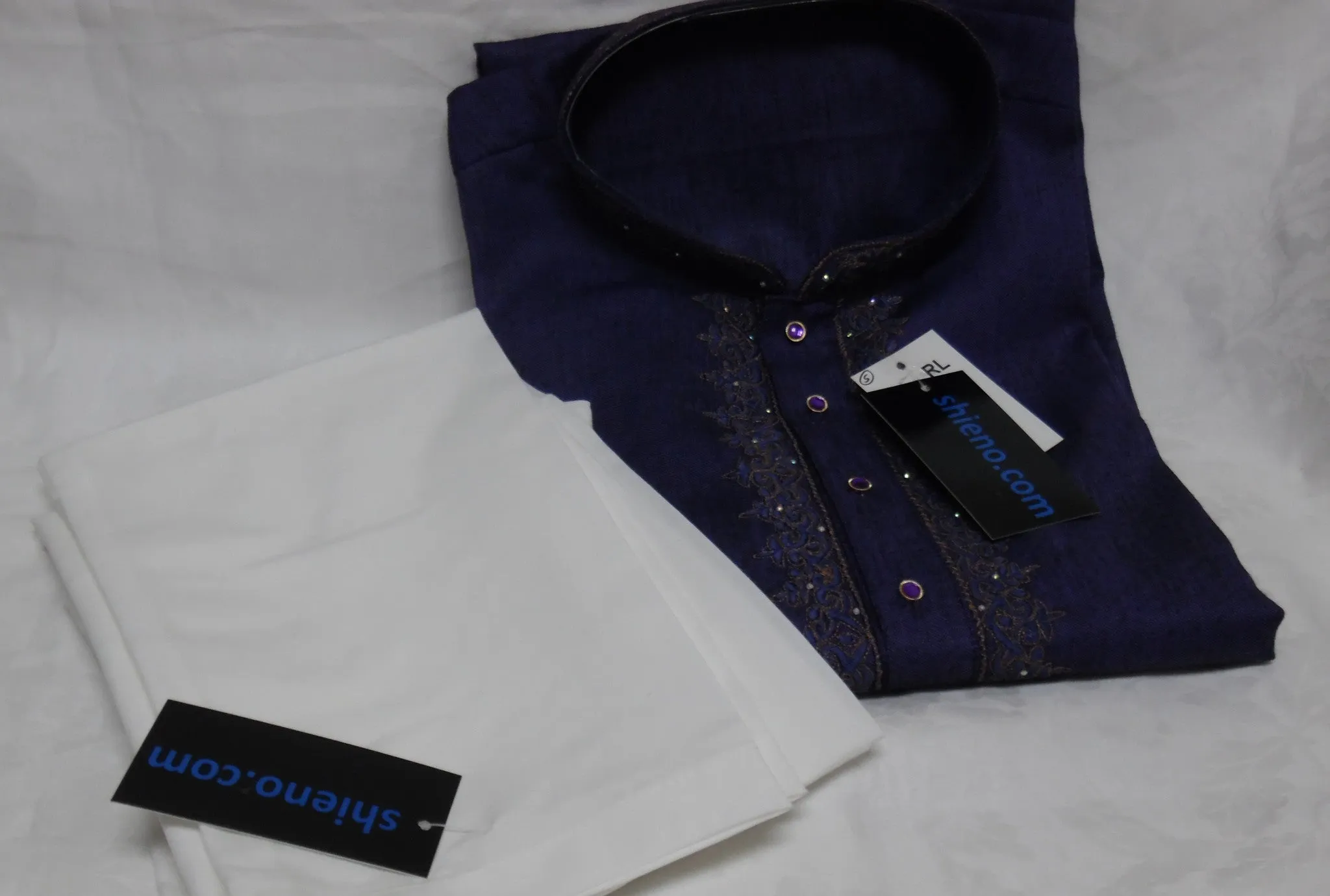 Men's Kurta 5328 Violet Tussar Kurta Pajama Shieno Sarees