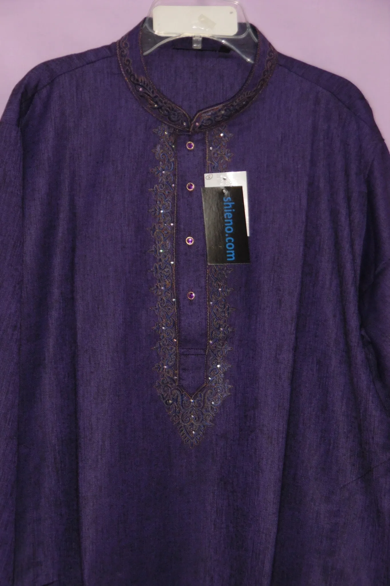 Men's Kurta 5328 Violet Tussar Kurta Pajama Shieno Sarees