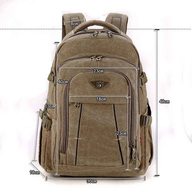 Men's Military Canvas Backpack