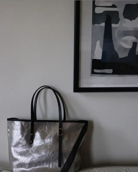 Metallic Canvas Small Tote