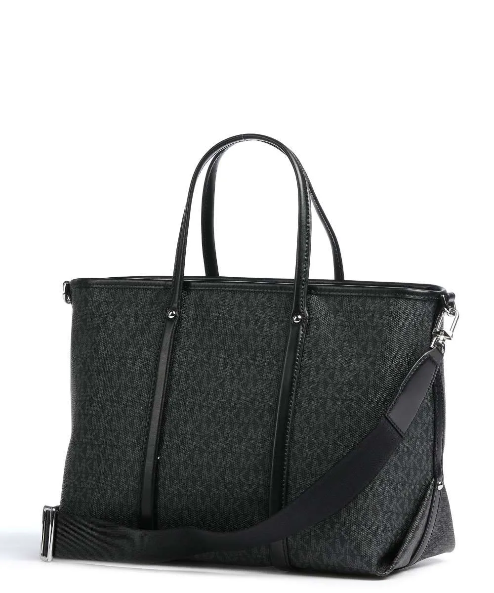 Michael Kors Women's Black Beck Signature Convertible Tote