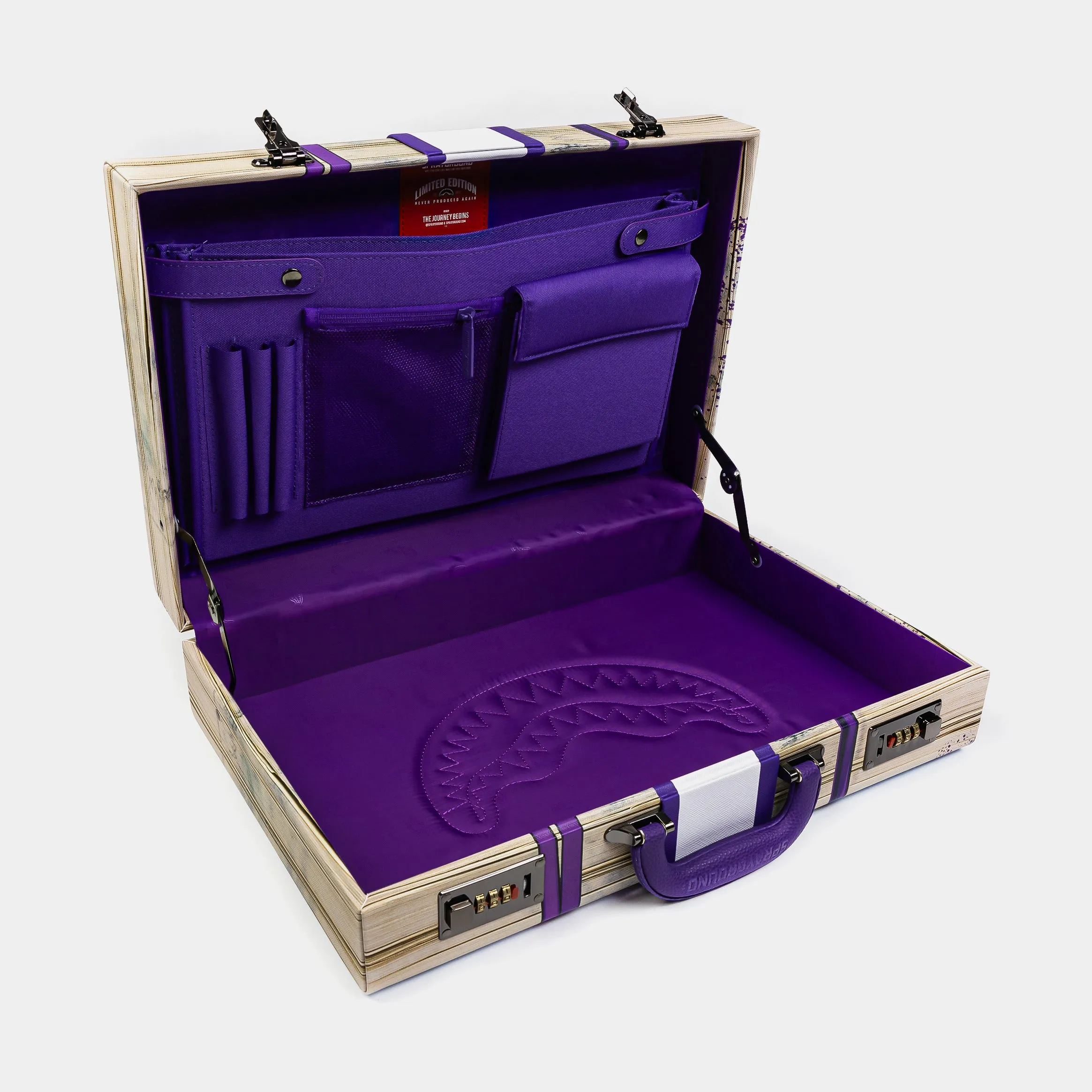 Money Band Briefcase Mens Bag (Purple/Blue)