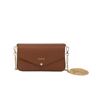 Nashira Clutch & Crossbody Bag - Caramel