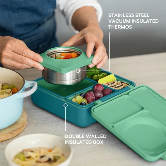 OmieBox Bento Lunch Box ~ Green Meadow